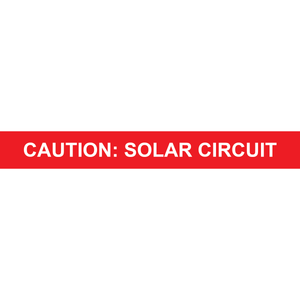 6x0.75 Caution Solar Circuit - Plastic Solar Labels, PV-118