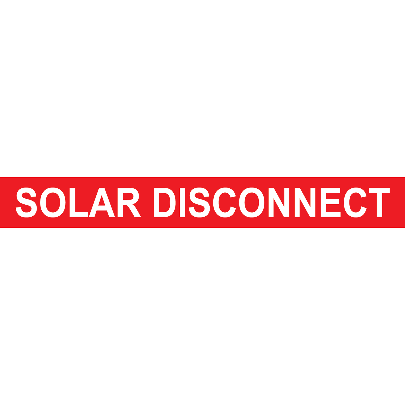 6x0.75 Solar Disconnect - Plastic Solar Labels, PV-100