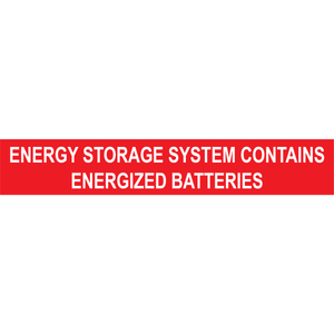 6x1 Energy Storage System Contains, Plastic Solar Labels, PV-545