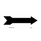 PM-242 White/Black Arrow Label
