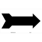 PM-242 White/Black Arrow Label
