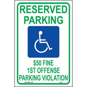 Alabama Accessible Parking Sign, Aluminum, PS-130