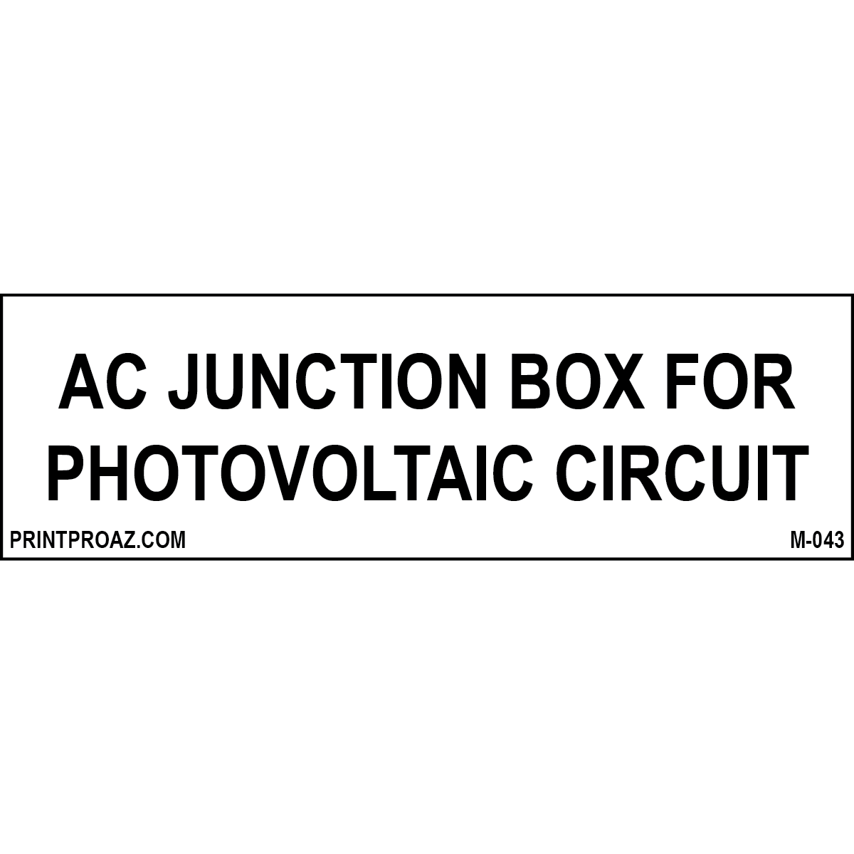 1.25X4 Aluminum AC Junction Box for Photovoltaic Circuit M-043