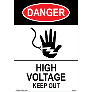 Aluminum Danger Electrical Sign Label M-081-086