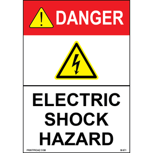 Aluminum Danger Electrical Sign Label M-669-674