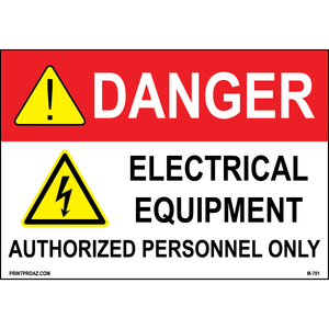 Aluminum Danger Electrical Sign Label M-699-704
