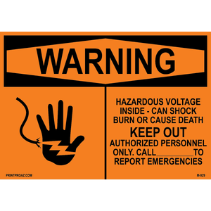Aluminum Solar Warning Sign Label M-927-932
