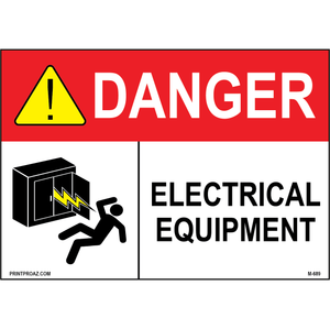 Aluminum Danger Electrical Sign Label M-687-692