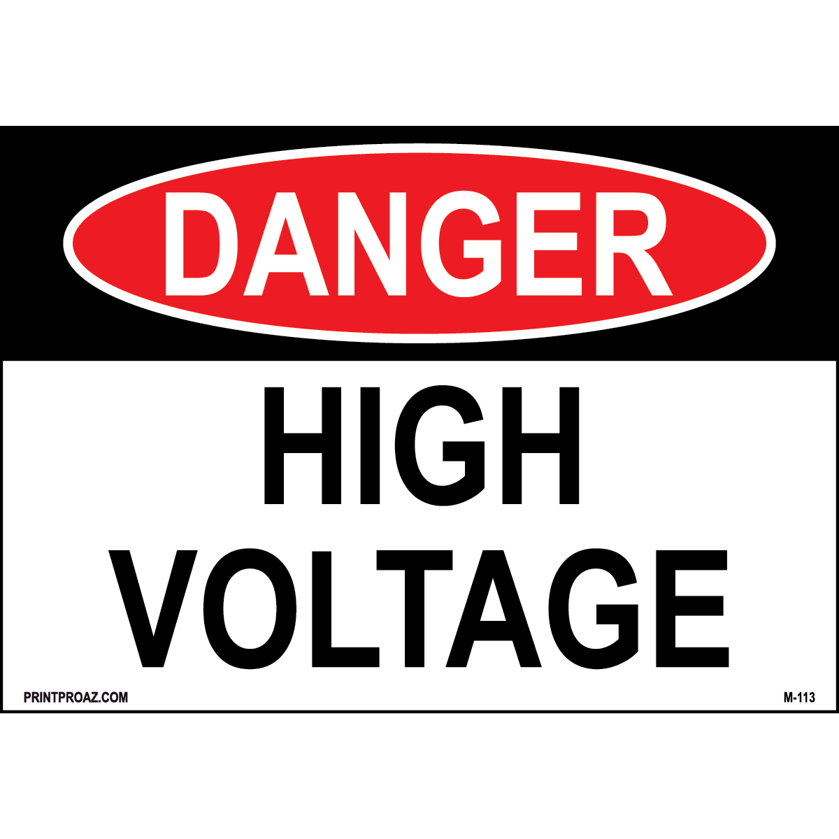 Aluminum Danger Electrical Sign Label M-111-116