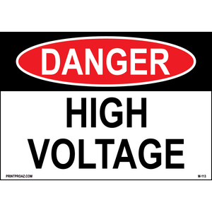 Aluminum Danger Electrical Sign Label M-111-116