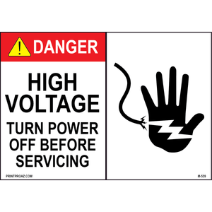 Aluminum Danger Electrical Sign Label M-537-542