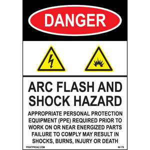 Aluminum Danger Electrical Sign Label M-177-182