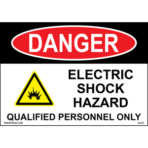 Aluminum Danger Electrical Sign Label M-273-278