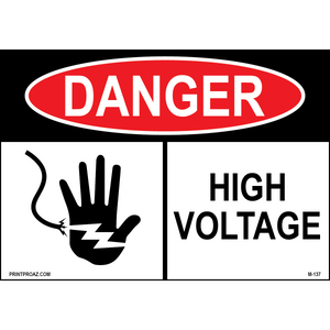 Aluminum Danger Electrical Sign Label M-135-140
