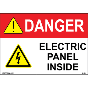 Aluminum Danger Electrical Sign Label M-681-686