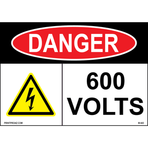 Aluminum Danger Electrical Sign Label M-441-446