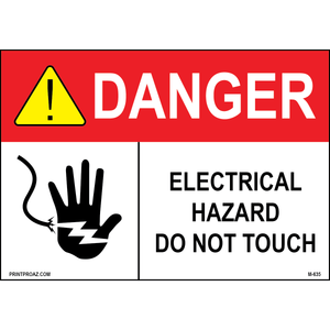 Aluminum Danger Electrical Sign Label M-633-638