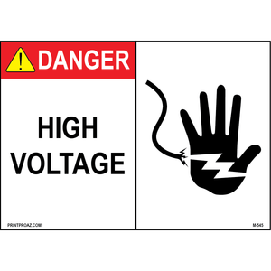 Aluminum Danger Electrical Sign Label M-543-548