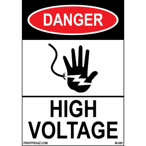 Aluminum Danger Electrical Sign Label M-087-092