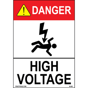 Aluminum Danger Electrical Sign Label M-483-488