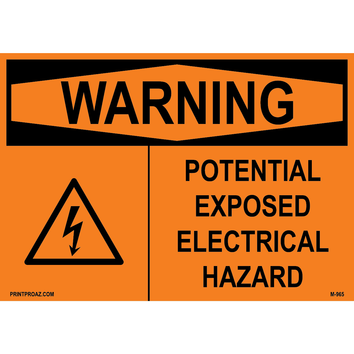 Aluminum Solar Warning Sign Label M-963-968