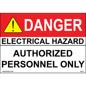 Aluminum Danger Electrical Sign Label M-651-656