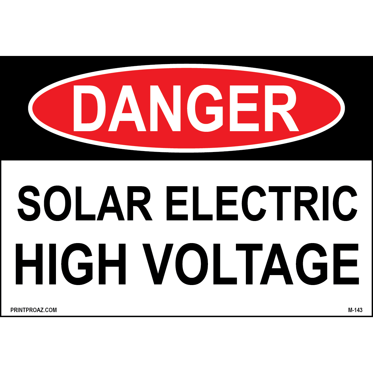 Aluminum Danger Electrical Sign Label M-141-146