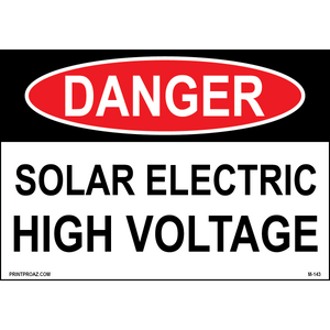 Aluminum Danger Electrical Sign Label M-141-146
