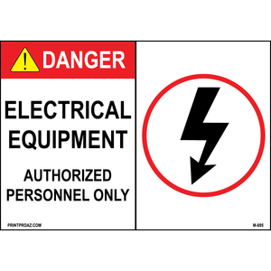Aluminum Danger Electrical Sign Label M-693-698