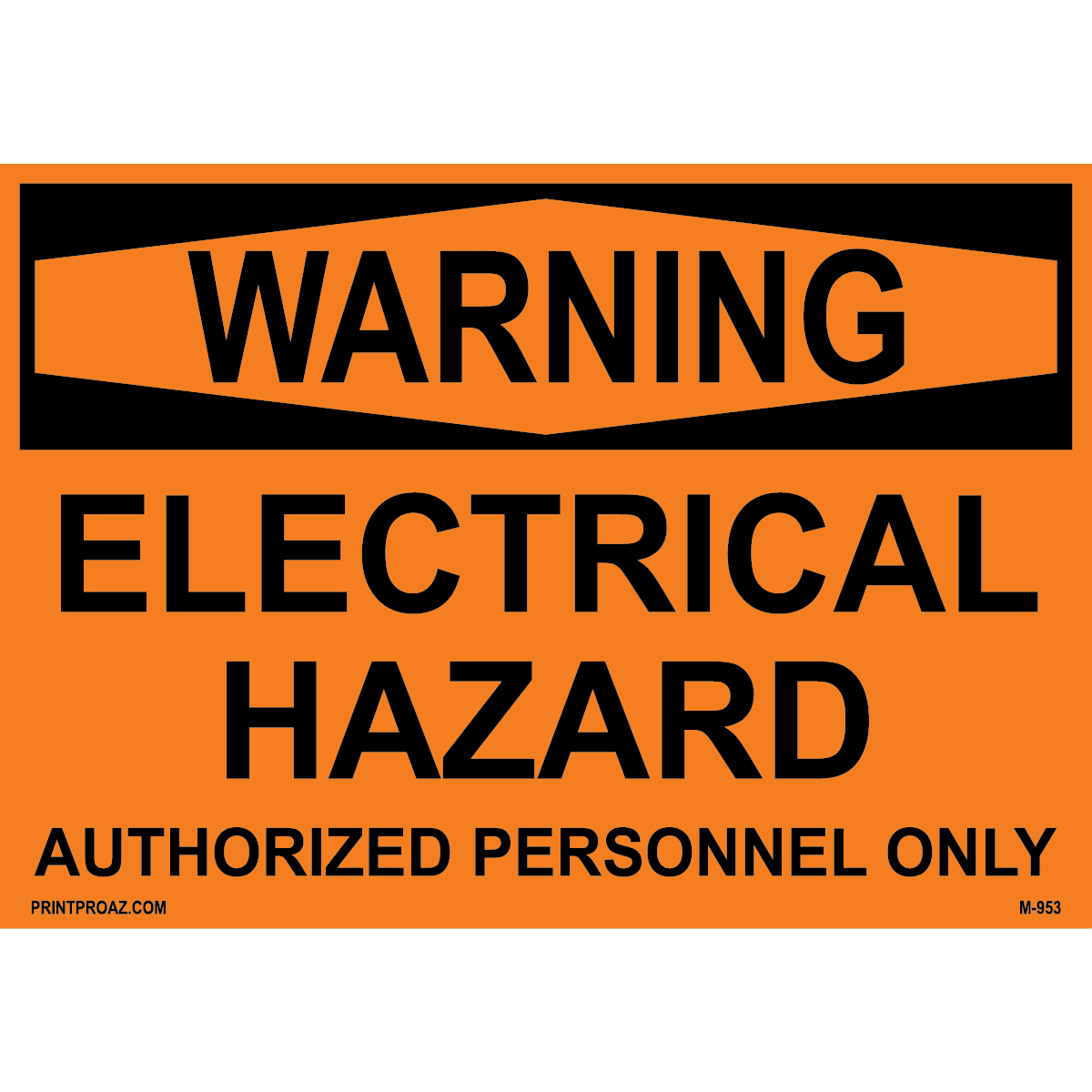 Aluminum Solar Warning Sign Label M-951-956