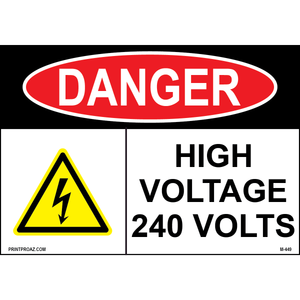 Aluminum Danger Electrical Sign Label M-447-452