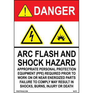 Aluminum Danger Electrical Sign Label M-573-578