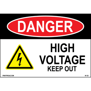 Aluminum Danger Electrical Sign Label M-123-128