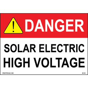 Aluminum Danger Electrical Sign Label M-531-536