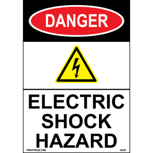 Aluminum Danger Electrical Sign Label M-279-284