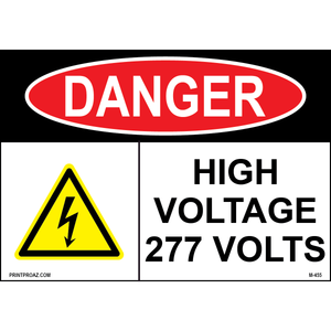 Aluminum Danger Electrical Sign Label M-453-458