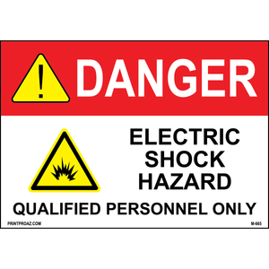 Aluminum Danger Electrical Sign Label M-663-668