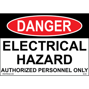 Aluminum Danger Electrical Sign Label M-231-236