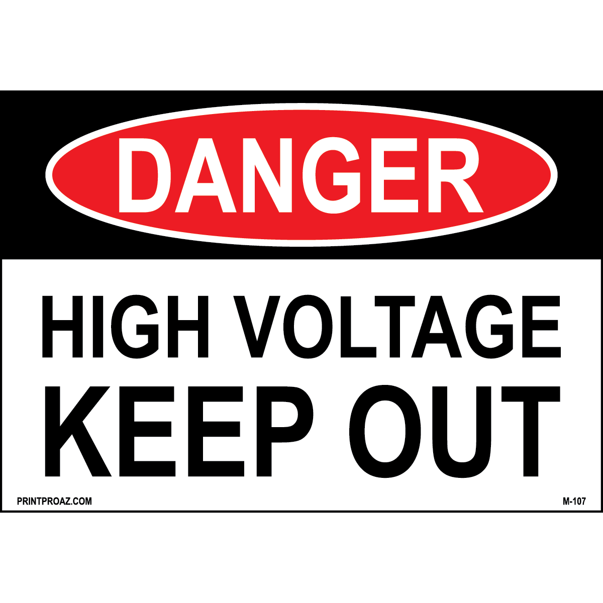 Aluminum Danger Electrical Sign Label M-105-110