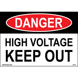 Aluminum Danger Electrical Sign Label M-105-110