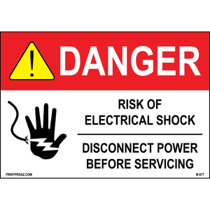 Aluminum Danger Electrical Sign Label M-675-680