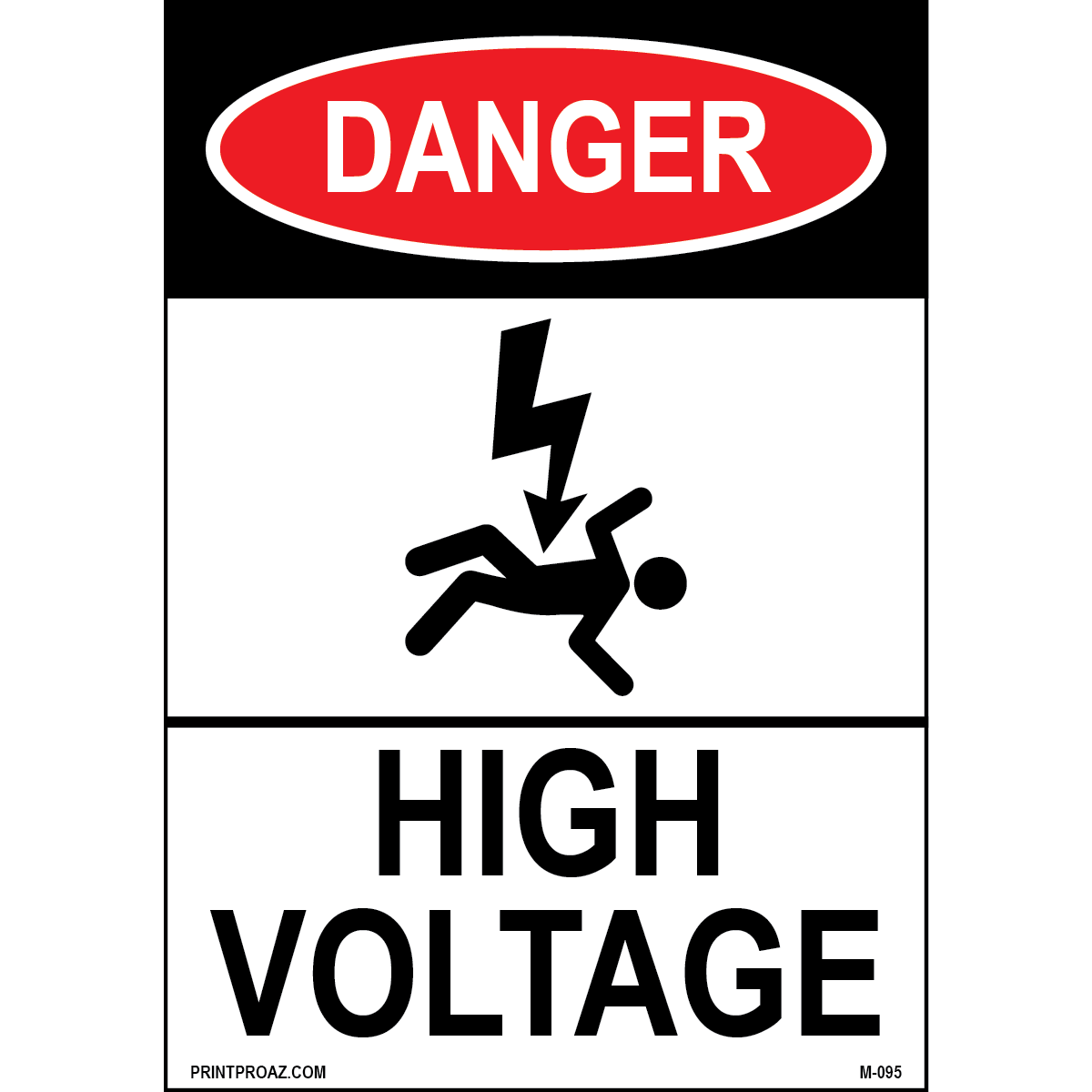 Aluminum Danger Electrical Sign Label M-093-098