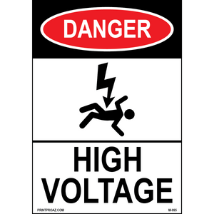 Aluminum Danger Electrical Sign Label M-093-098