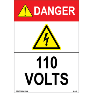 Aluminum Danger Electrical Sign Label M-741-746