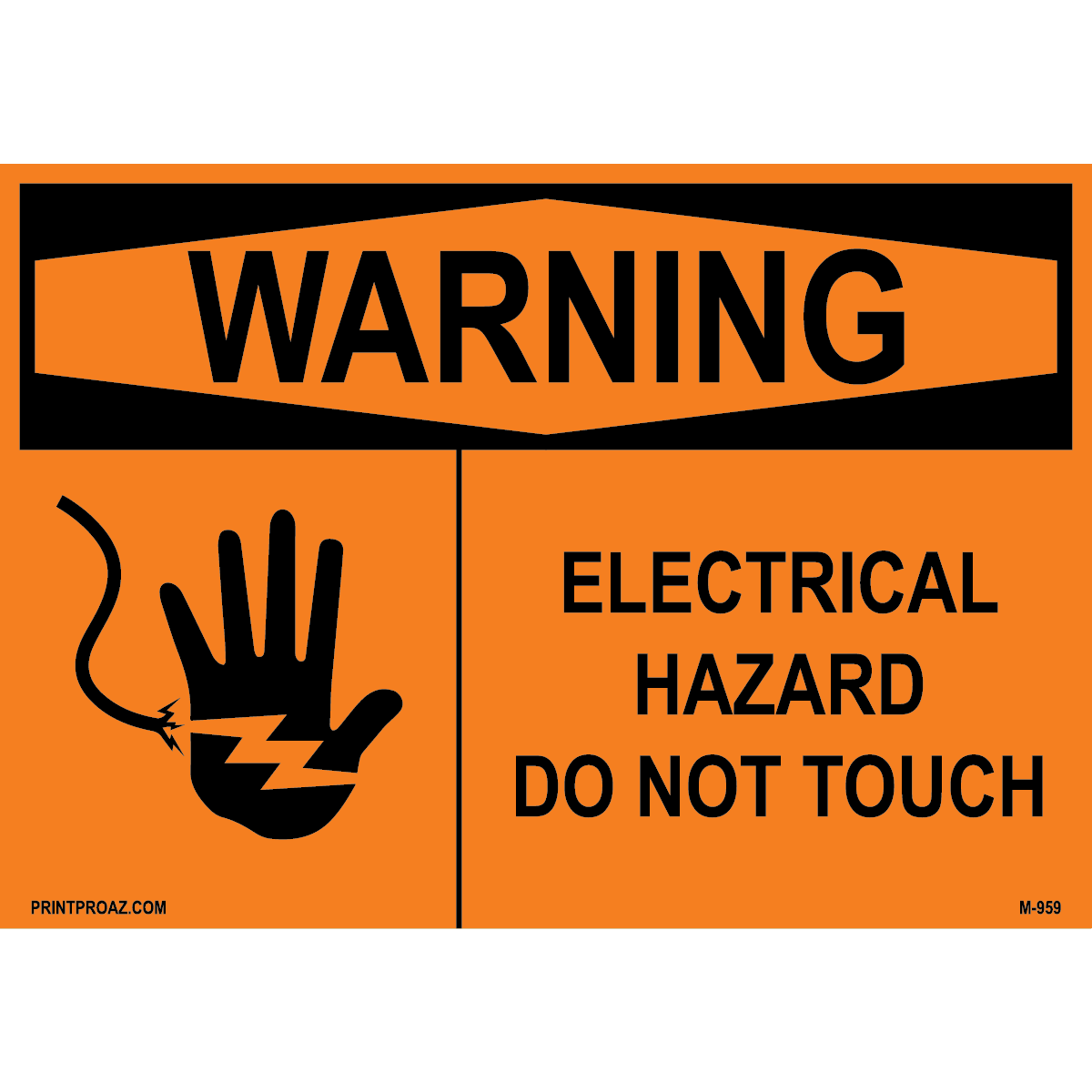 Aluminum Solar Warning Sign Label M-957-962