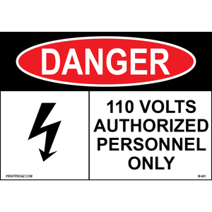 Aluminum Danger Electrical Sign Label M-399-404