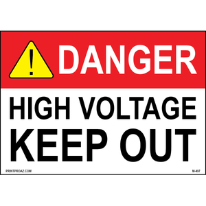 Aluminum Danger Electrical Sign Label M-495-500