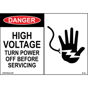 Aluminum Danger Electrical Sign Label M-147-152