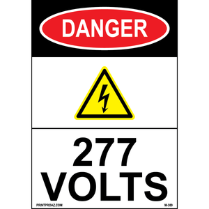 Aluminum Danger Electrical Sign Label M-387-392
