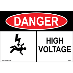 Aluminum Danger Electrical Sign Label M-153-158